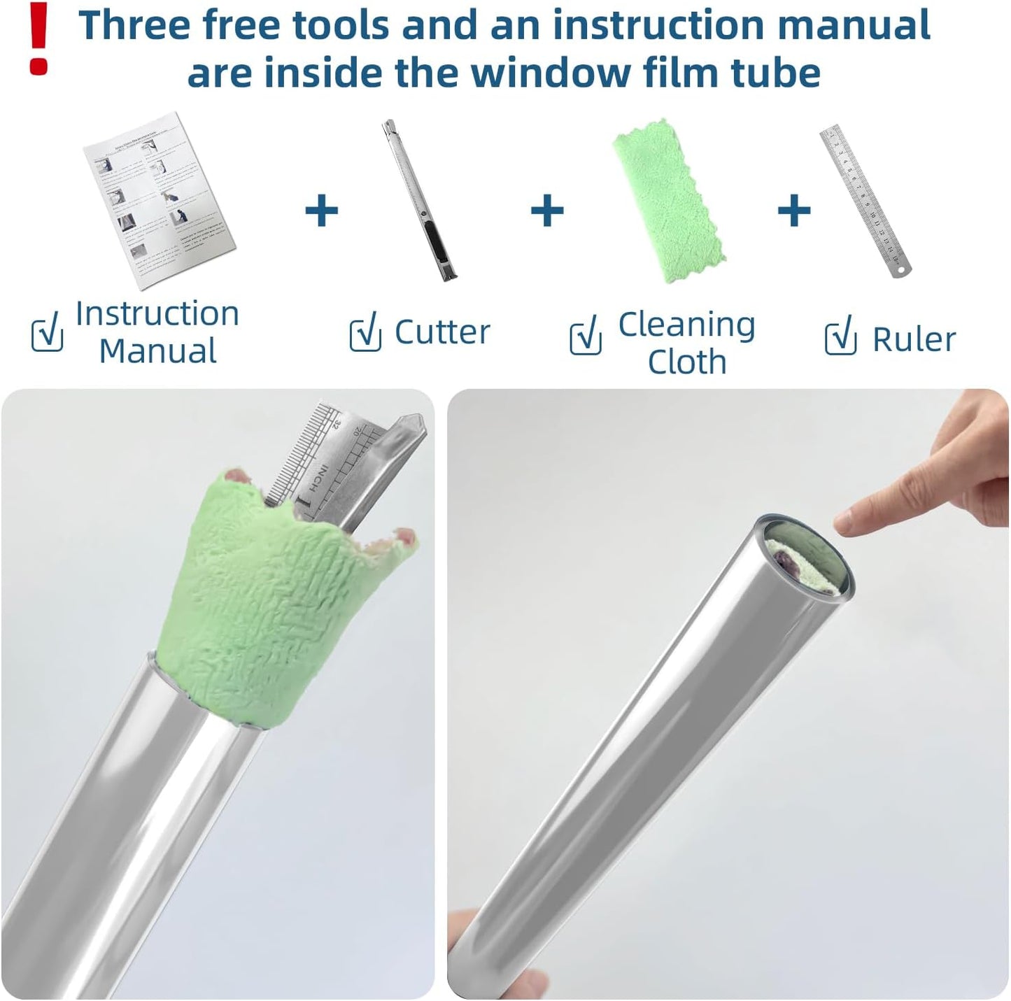 DUOFIRE One Way Window Film Privacy See Out Not in Heat Blocker Window Tint Reflective Mirror Windows Tinting Film for Home Static Cling Anti-UV Sun Blocking Windows Covering（Silver, 23.6x78.7in）