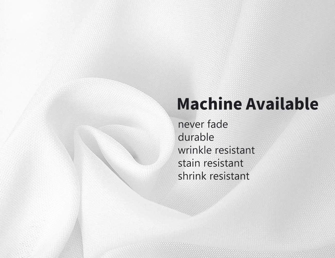 Surmente White Square Tablecloth-52x52 Inch Table Cloth for Small Square Tables,Washable Polyester Table Cover for Weddings, Banquets, or Restaurants