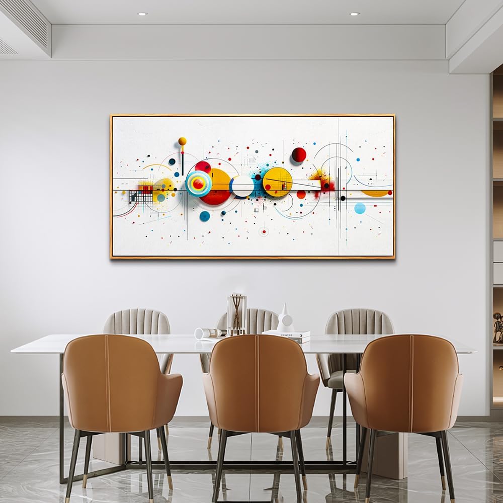 KELIYUAN Large Wall Decor For Living Room Canvas Wall Art For Bedroom Office Wall Pictures Abstract Geometric Drawing Artwork For Modern Stretched and Framed Beach Posters Home Decoration 20"X40"