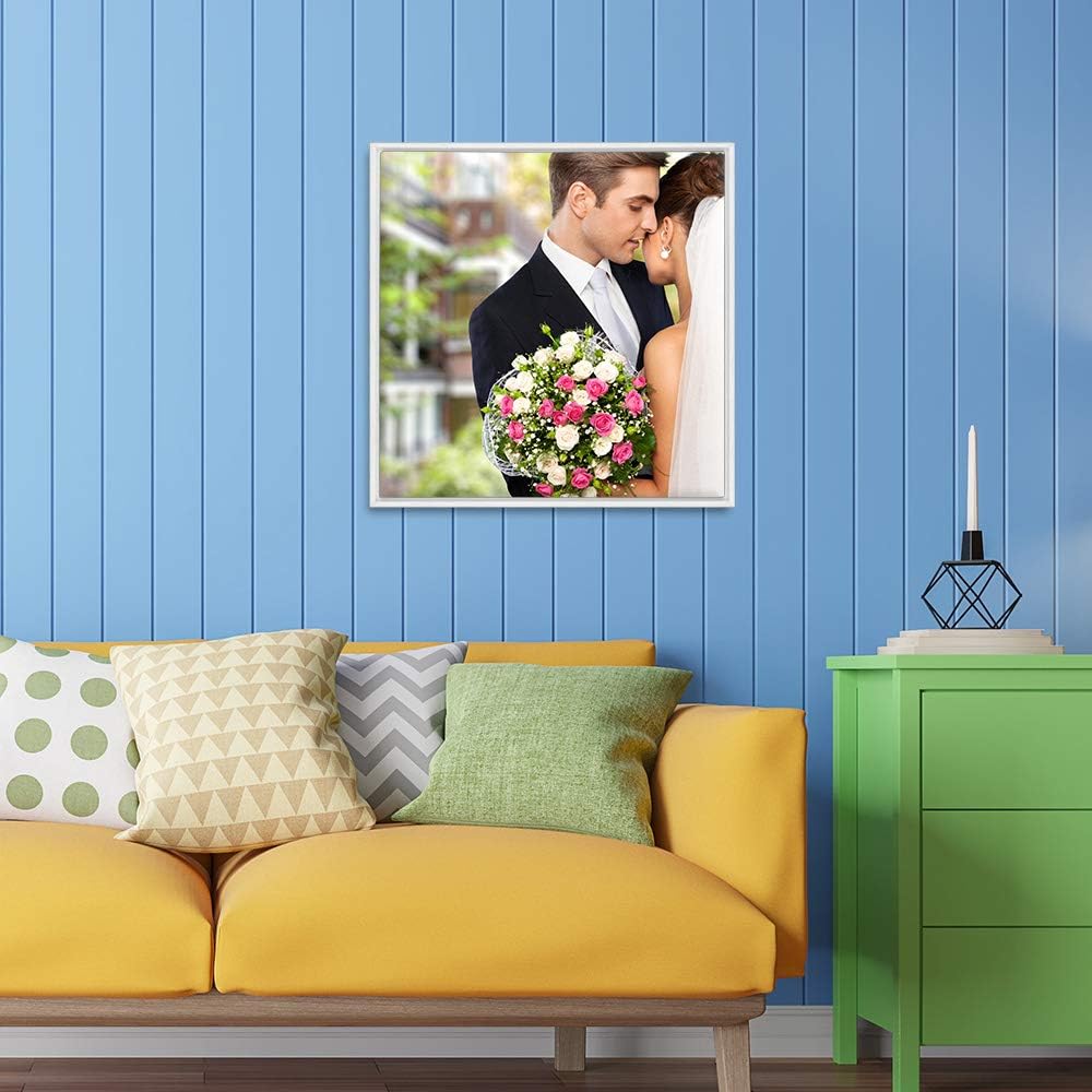 wall26 Framed Custom Canvas Wall Art for Living Room, Bedroom Canvas Prints for Home Decoration Ready to Hang - 16"x16", White Frame