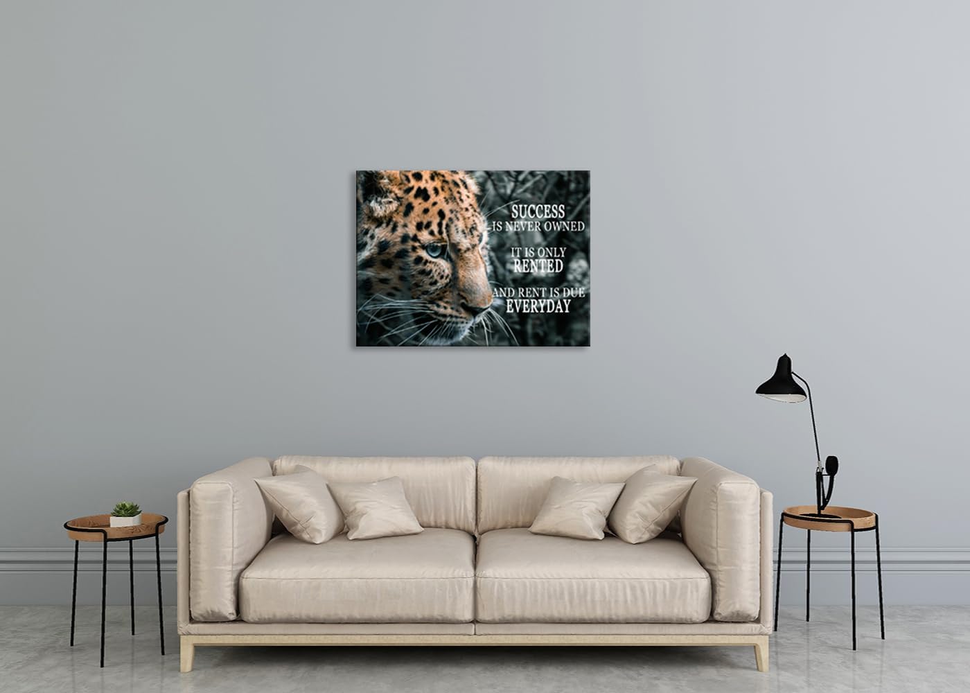 Success Is Rented Inspirational Wall Art Success Entrepreneur Quotes Posters Motivational Wall Decor For Office Living Room Bedroom Office Bathroom Canvas Print Framed Ready to Hang [30" W X 40" H]