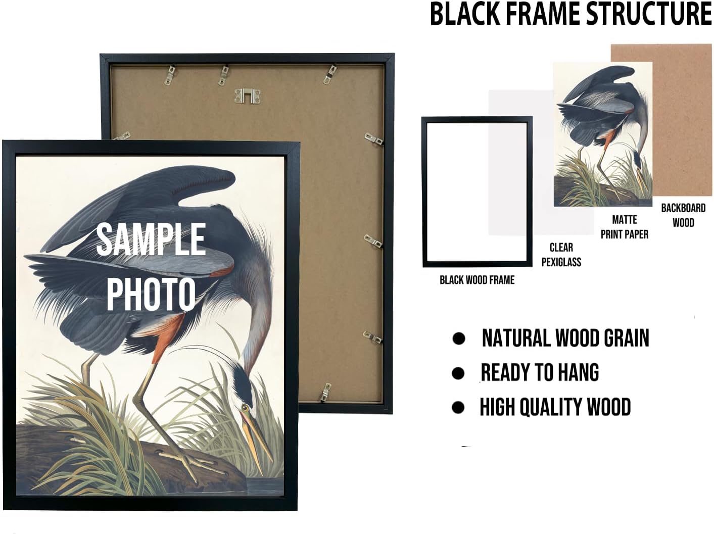 Vintage Wolf Poster Art Print, Halloween Scary Wall Art Academia Spooky Painting Decoration for Horror Prints, Gothic Posters Bedroom Decor 89 (Vintage Wolf, 16 x 20 inches, Black Frame)