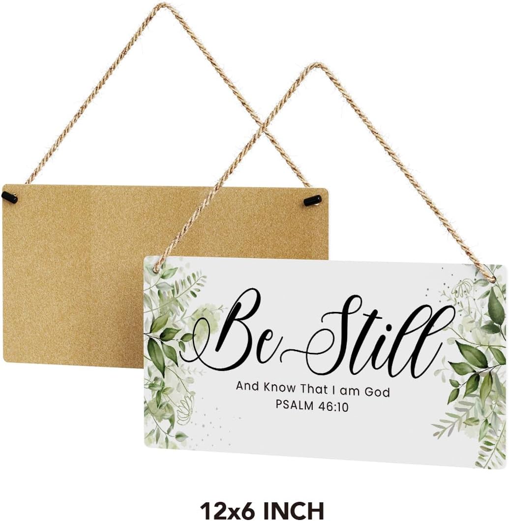Be Still And Know That I Am God Prayer Room Decor Rustic Bible Verse Sign Scripture Printed Wood Sign Wall Art Religious Gifts Faith Based Gifts