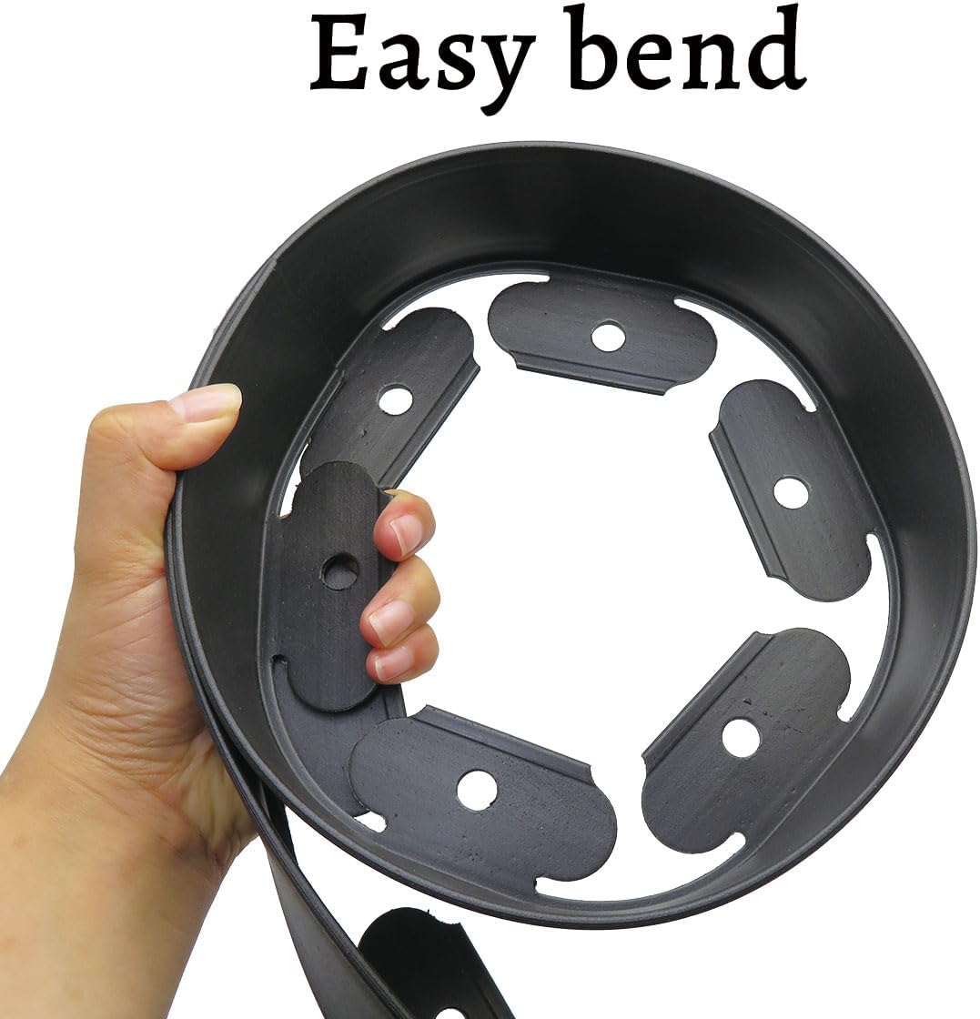 Landscape Edging,Flower Bed Edging no dig，Lawn Edging Garden Edging Border(60feet-Black)