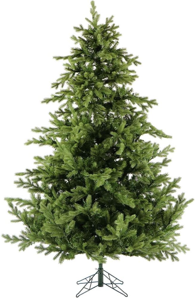 Fraser Hill Farm 6.5-Ft. Foxtail Pine Artificial Christmas Tree with Stand and No Lights, Unlit Foldable Fake Tree with Realistic Foliage for Home Decoration