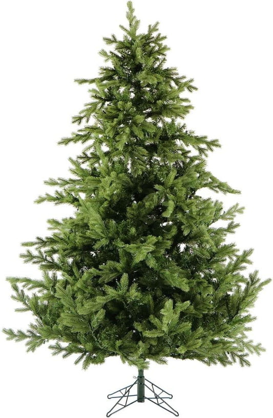 Fraser Hill Farm 6.5-Ft. Foxtail Pine Artificial Christmas Tree with Stand and No Lights, Unlit Foldable Fake Tree with Realistic Foliage for Home Decoration