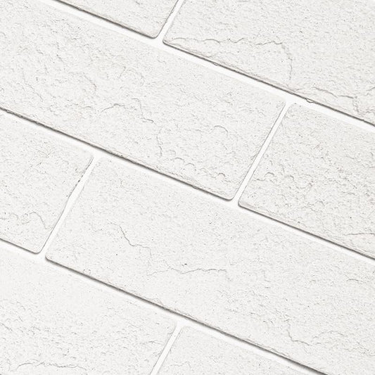 Vintage Faux Brick Wall Tiles, 3D Thin Brick Veneers for Bedroom, Bathroom, Kitchen, Fireplace and Fence Wall Panels (100, White)