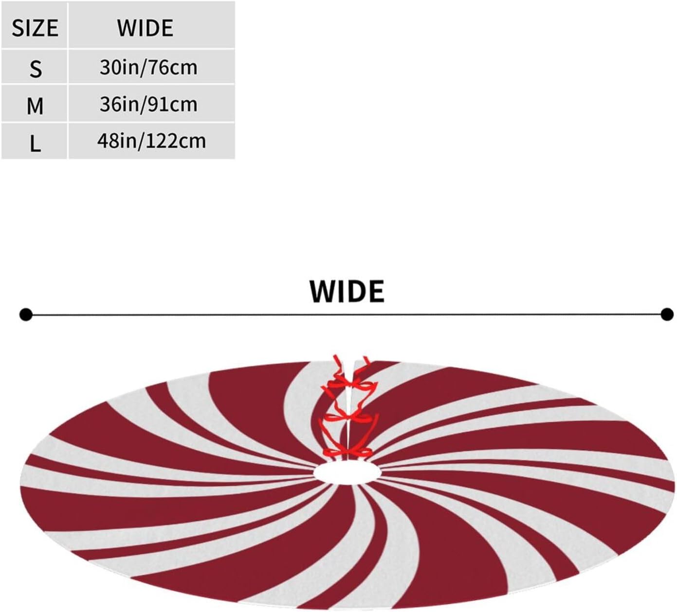 Christmas Tree Skirt,Mint Sugar Double Swirl Candy Xmas Tree Skirt Rustic Farmhouse Tree Skirt for Christmas Decor Xmas Holiday Home Party Decorations36