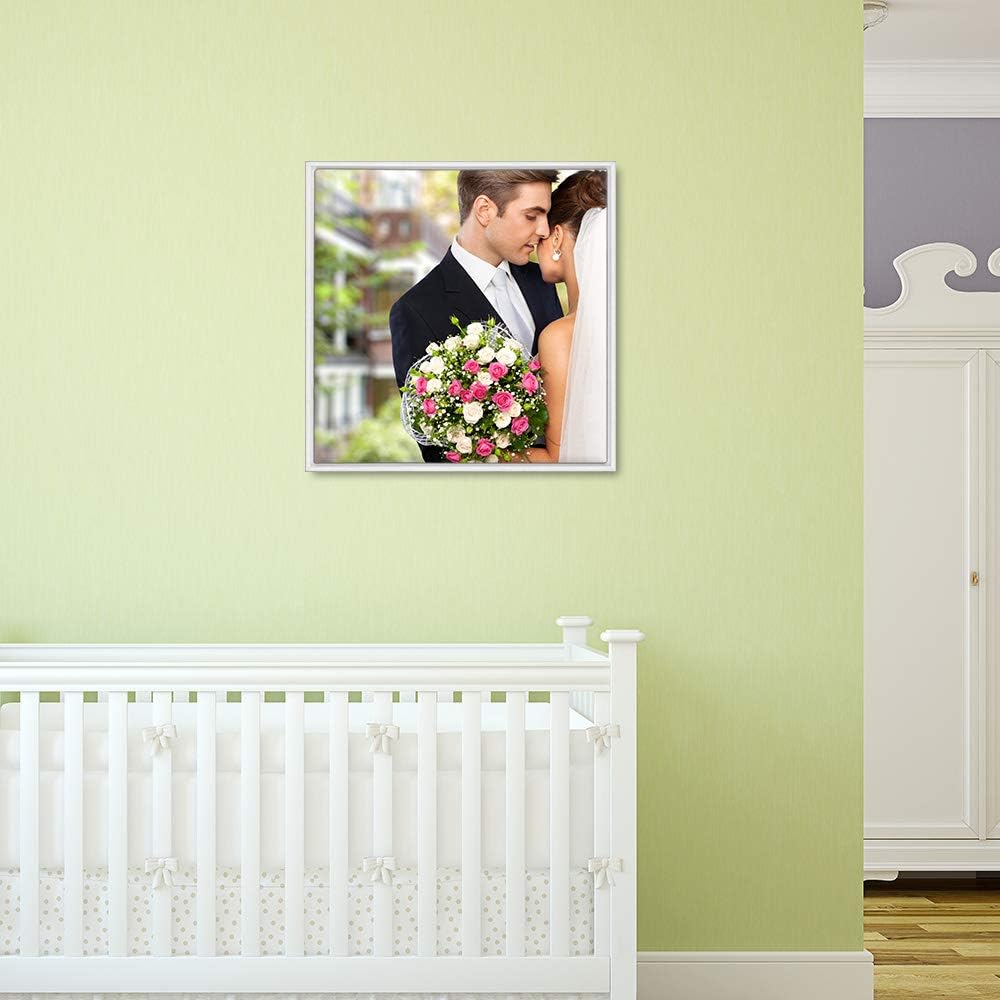 wall26 Framed Custom Canvas Wall Art for Living Room, Bedroom Canvas Prints for Home Decoration Ready to Hang - 16"x16", White Frame