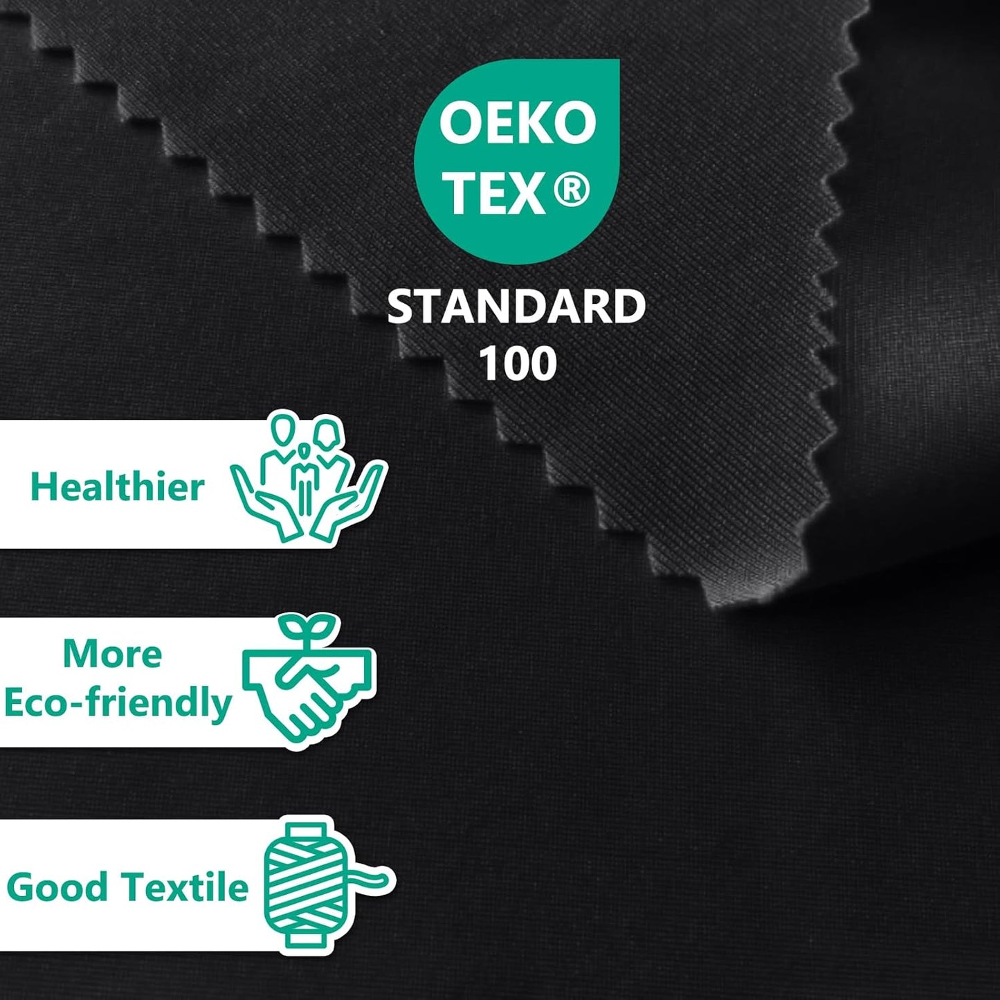 ABCCANOPY 4 FT Black Spandex Table Cover Stretch Fitted Wrinkle Resistant Tablecloth Reuse for Rectangular Folding Table Patry Event Wedding Banquet Protector