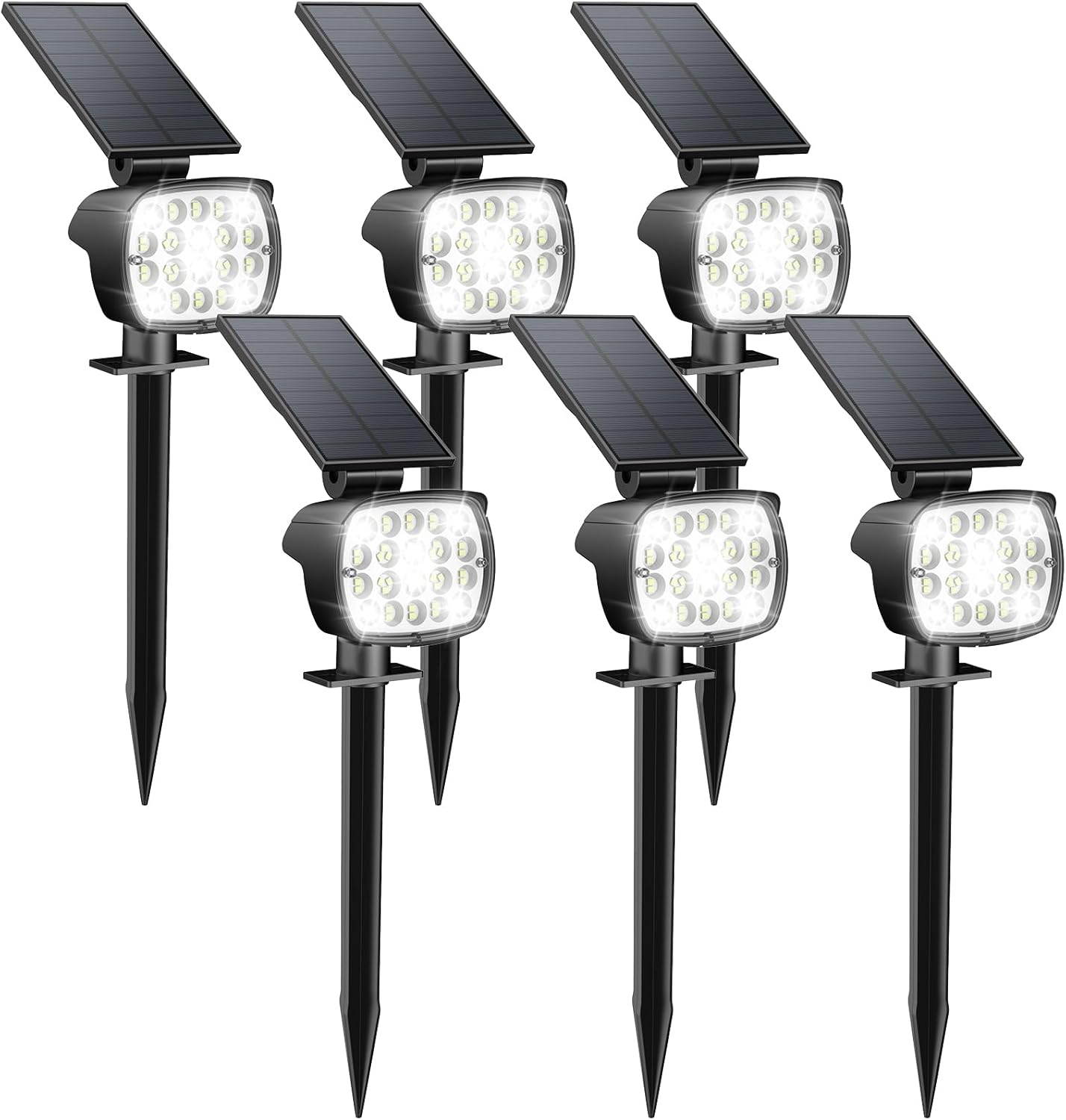 Kaxiida Solar Lights Outdoor Waterproof - 2025 Upgrade 3 Level Ultra Bright Spot Lights Uplights, LED Landscape Spotlight for Tree, Pathway, Wall, Adjustable Solar Panel Auto On/Off