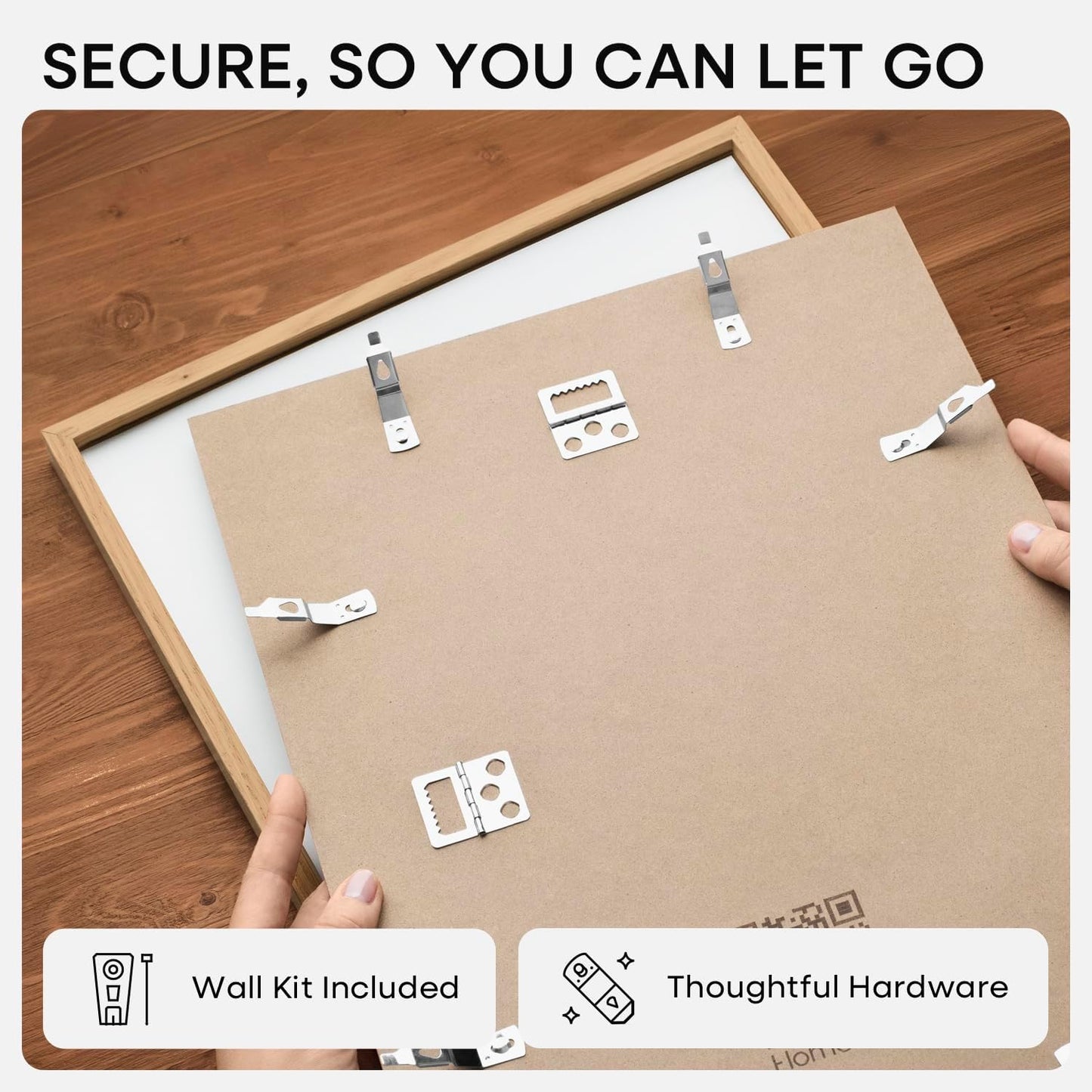 Homeforia Picture 16x24 Wood Frame, High End Natural Oak 16x24 Light Wooden Poster Frame with Mat 12x18, 16 x 24 Frames Matted to 12 x 18 Photo, 24x16 Hanging Frame, Tempered Glass, Wall Kit, Set of 1