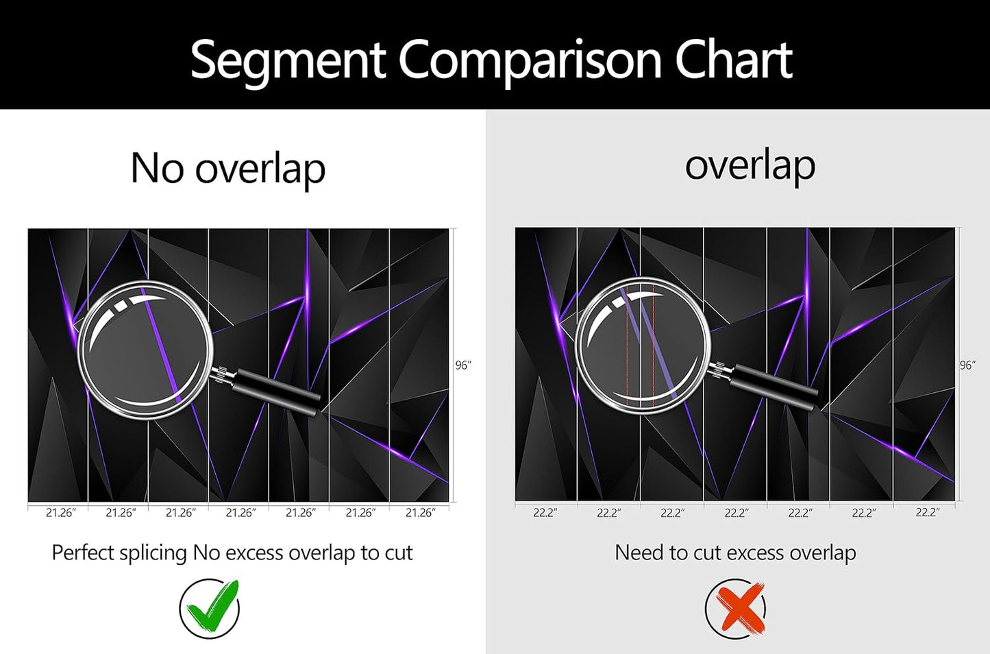 WFBHUA-3d Black Geometric Wallpaper Purple Lines Large Background Wall Mural for Bedroom Living Room (No Peel and Stick)