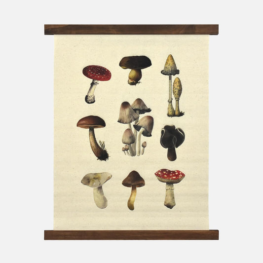 American Art Decor Hanging Linen Mushroom Tapestry Vintage Wall Art Hanging