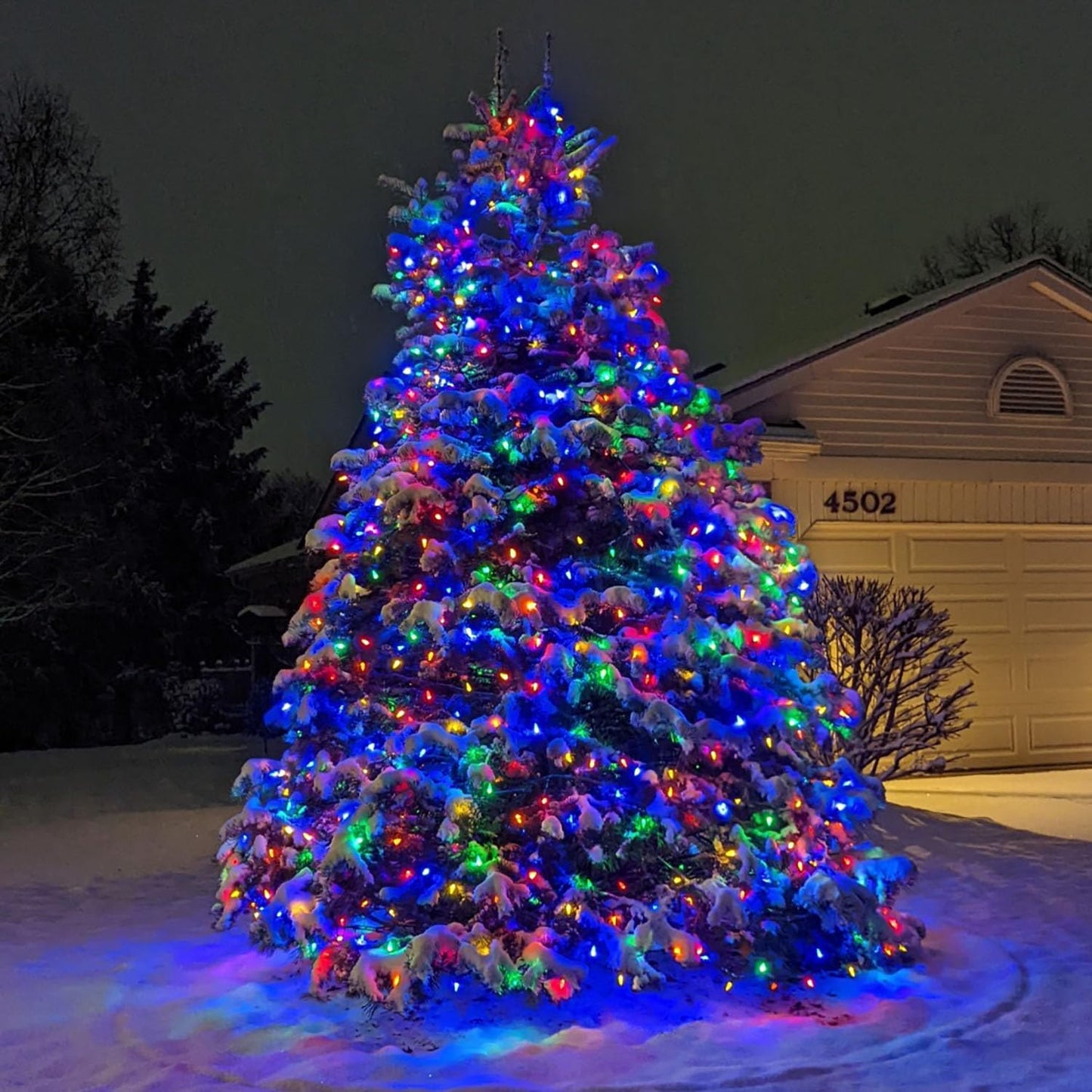 HUGSVIK 39Ft 100 LED Solar Christmas Lights Outdoor, 8 Modes C6 Strawberry Lights, Waterproof Outdoor Christmas String Lights for Xmas Tree, Holiday, Garden, Patio, Arbor Decor