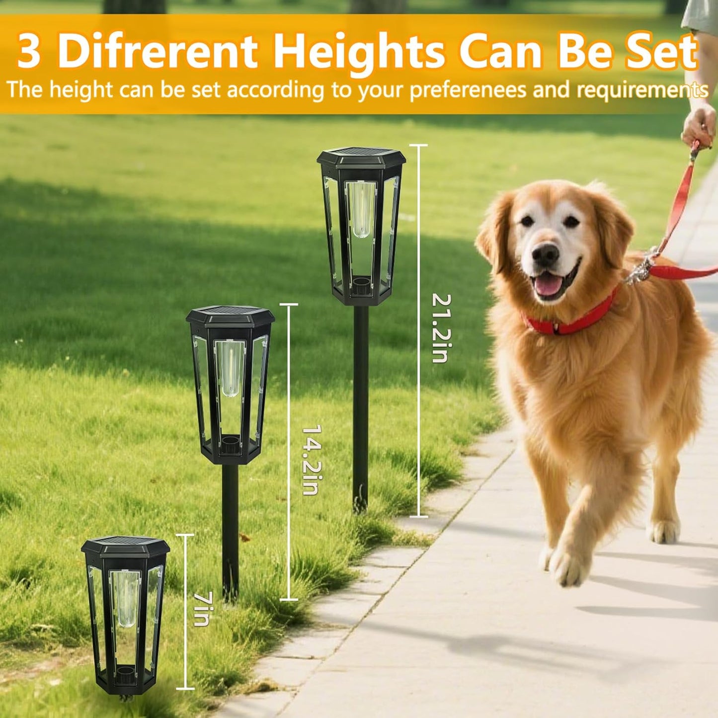 Solar Pathway Lights, Upgraded Solar Bright LED Path Lights, Outdoor Waterproof Garden Landscape Lighting with 2 Lighting Modes & Auto On/Off, for Yard, Landscape, Patio, Lawn, Path, Walkway, Driveway