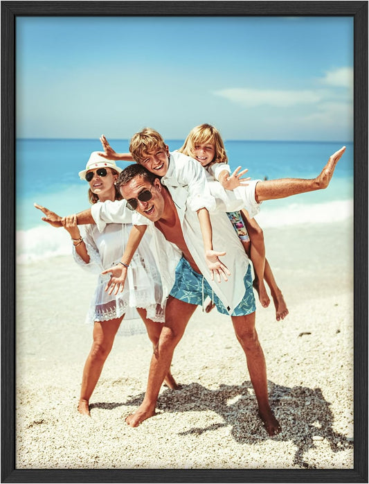 wall26 Custom Framed Poster Wall Art for Living Room, Bedroom Canvas Prints for Home Decoration Ready to Hang - 12"x16" Black