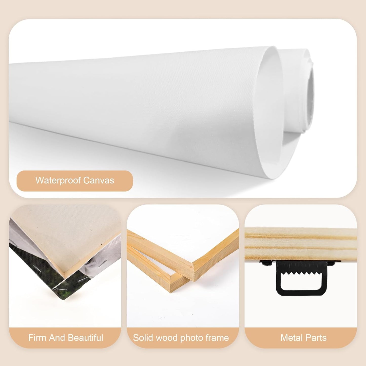 WayToLight Custom Canvas Prints with Your Photos Framed Personalized Picture Canvas Prints Wall Art Ideal for Home Decor Christmas Family Gifts (16" x 24")