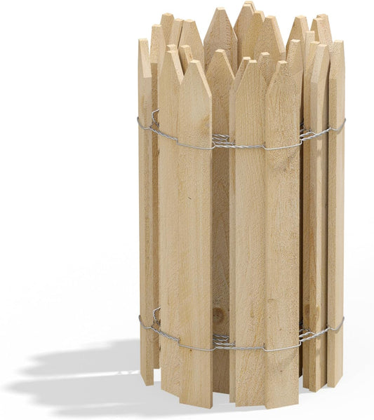 Greenes Fence Cedar Wood Garden Picket Fence 16" H x 8' L (6-Pack, 48' Total)