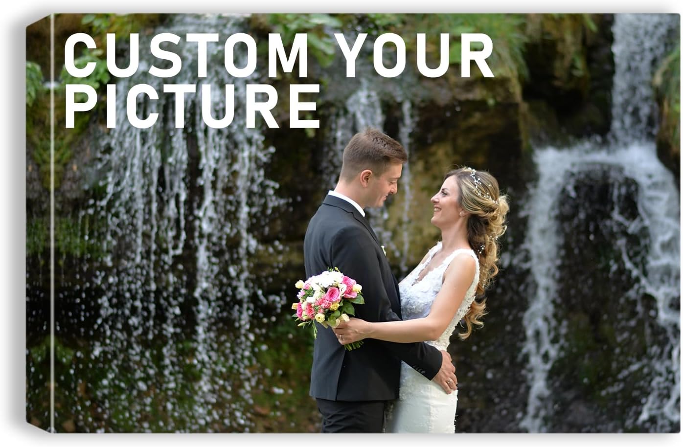 xzartdiy Custom Canvas Prints with Your Photos - Personalized Picture Print Customized Gifts for Family Home Office Wall Art Decor, Wrapped Canvas 36x24inch