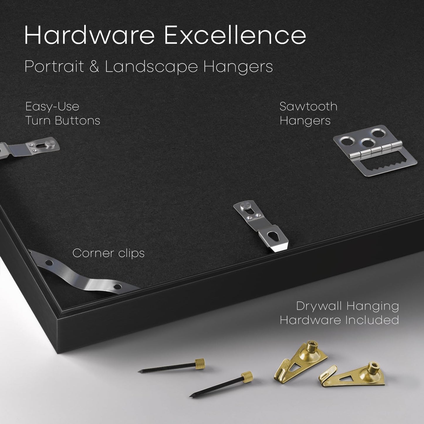 Homeforia 11x18 Black Diploma Frame with Photo, High End Metal 11 x 18 Certificate Frame with Mat for 8.5x11 Diploma and 5x7 Picture, 11by18 Award Graduation Frames, Tempered Glass, Wall Kit, Set of 1