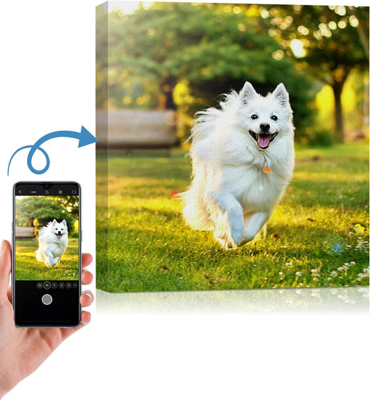 AbcCustomize Canvas Wall Art with Your Photos, Custom Canvas Prints for Bedroom, Living Room, Farmhouse Decor, Personalized Gifts