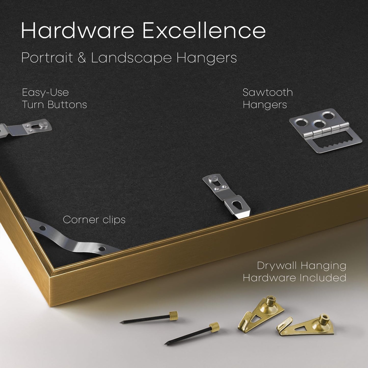 Homeforia 11x11 Picture Frame Brass, High End Metal 11 by 11 Square Bronze Frames with Mat 9 x 9 Photo, 11by11 Poster Frame Matted to 9x9 Print, Wall Hanging Frames, Tempered Glass, Wall Kit, Set of 1