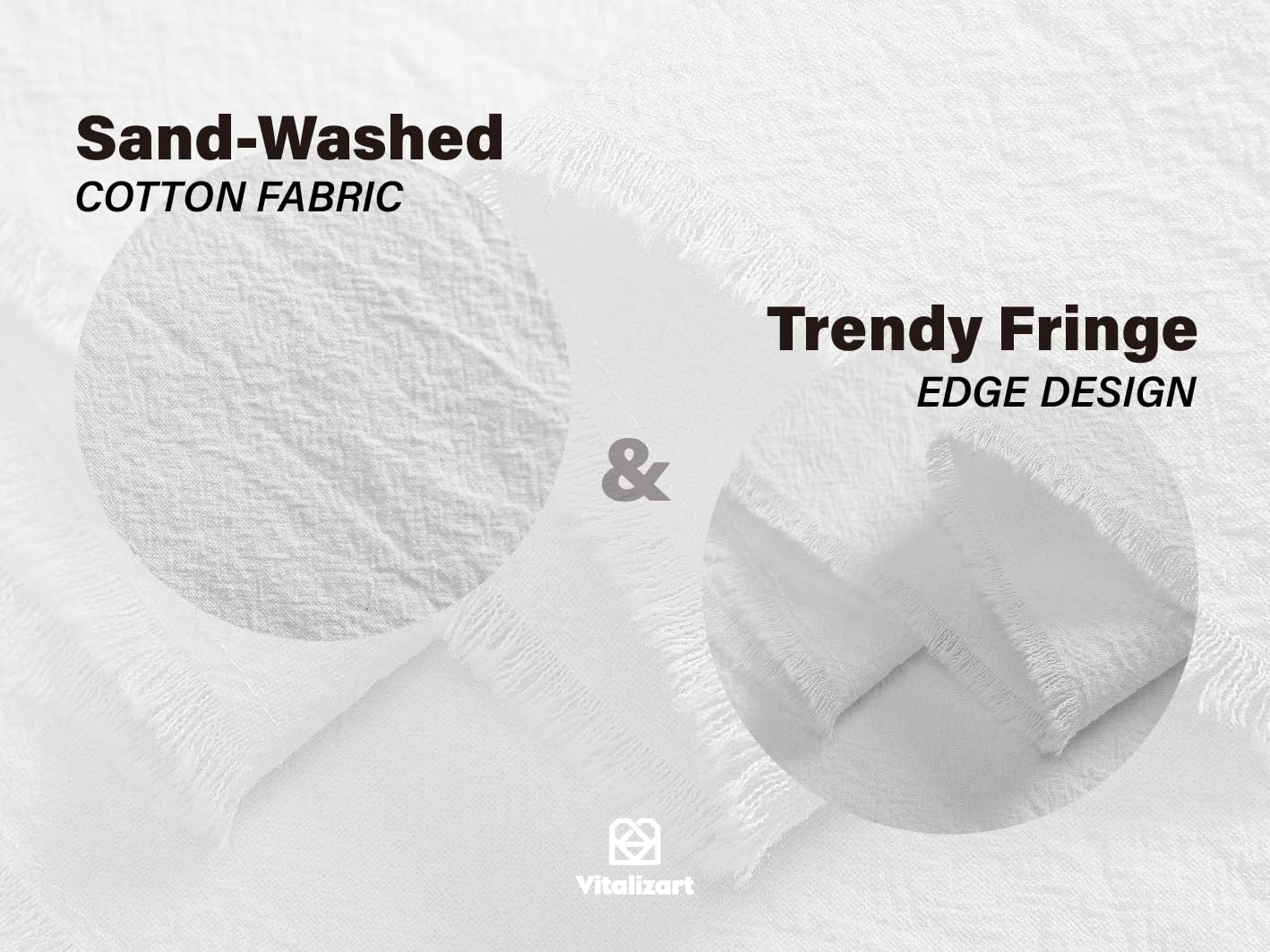 Vitalizart White Pure Cotton Table Runner (14 x 72 Inch) – Rustic Dining, Wedding, & Holiday Home Decor