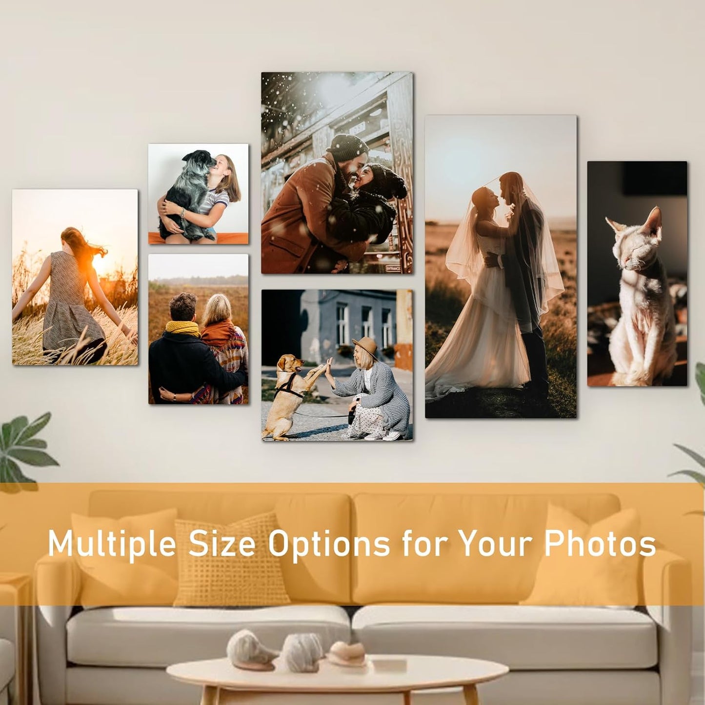 xzartdiy Custom Canvas Prints with Your Photos - Personalized Picture Print Customized Gifts for Family Home Office Wall Art Decor, Wrapped Canvas 24x12inch