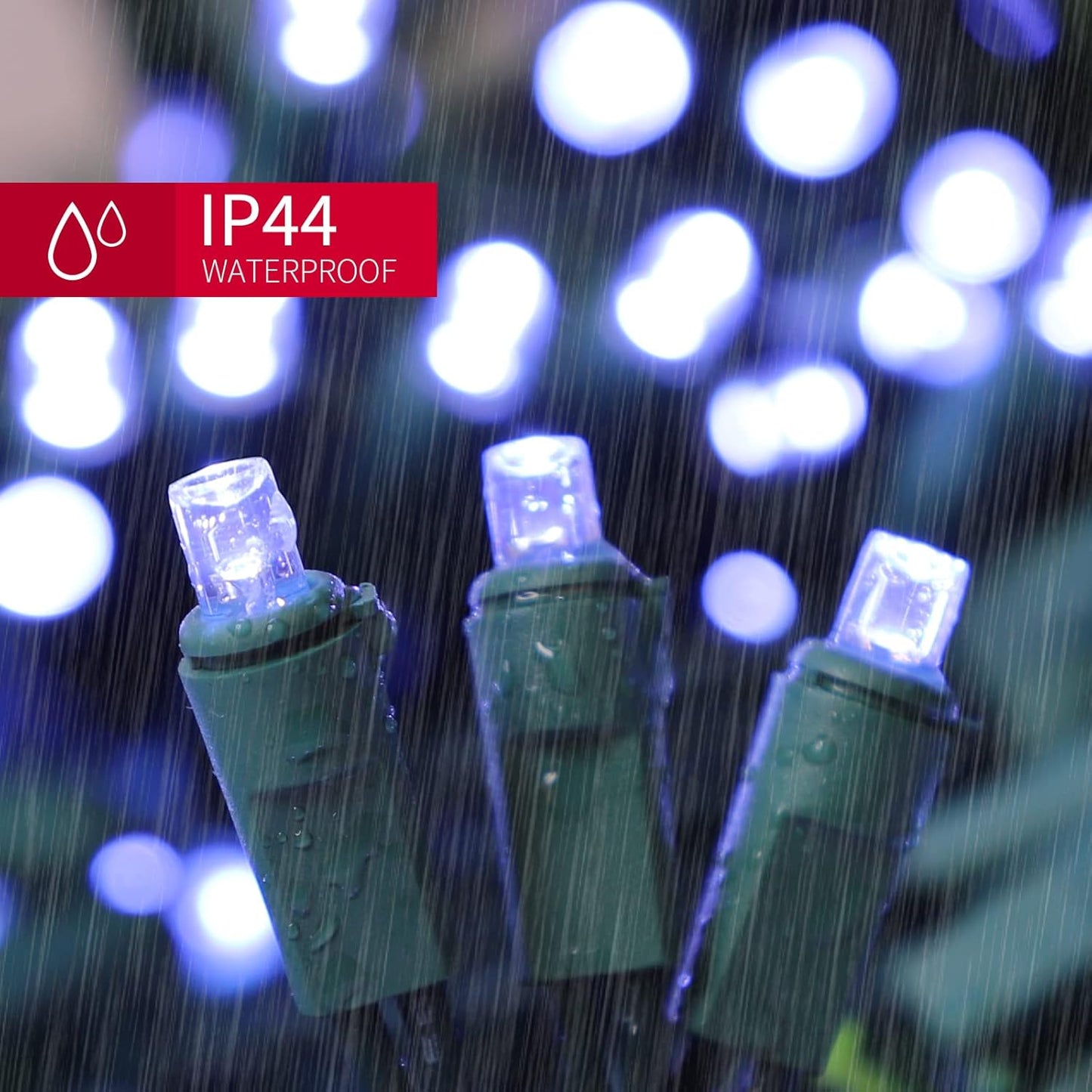 100 Count Cool White -String Lights - 21.6FT LED Christmas Lights, Mini led Lights for Indoor Outdoor Home Holiday Party Wedding Independence Day Decoration