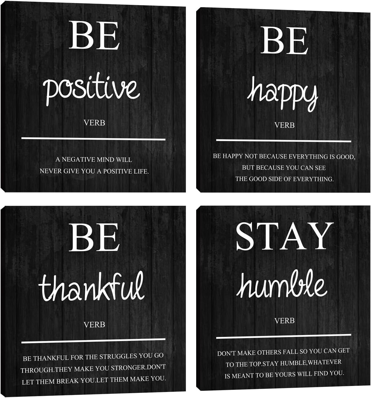 Motivational Office Wall Art Decor Inspirational Framed Canvas Wall Art Poster Prints Inspirational Quotes Office Wall Art for Living Room Bedroom Home Office Wall Decoration 12”X12”X4