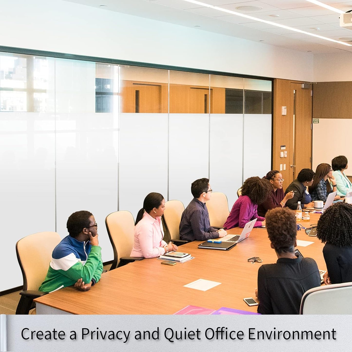 Frosted Glass Window Film with Tools,Reusable Window Privacy Film,Static Clings Window Film Kit for Home Bathroom and Office. (Pure, 23.6Inch×78.7Inch)