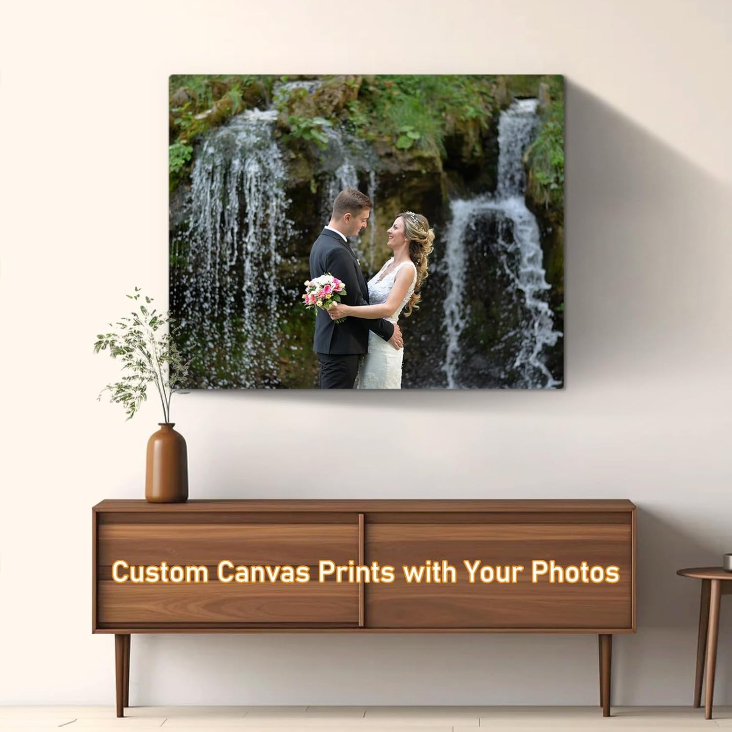 xzartdiy Custom Canvas Prints with Your Photos - Personalized Picture Print Customized Gifts for Family Home Office Wall Art Decor, Wrapped Canvas 30x24inch