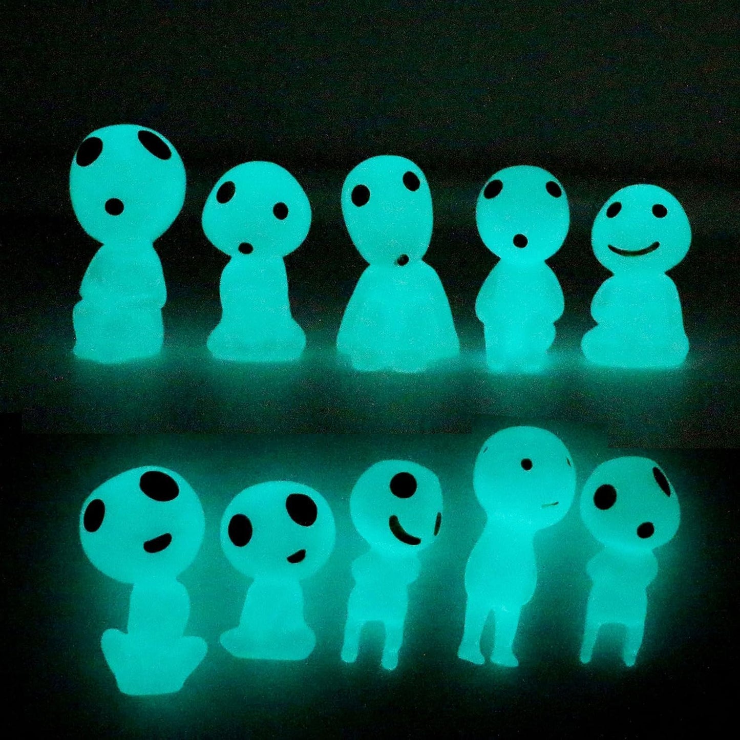 Fairy Garden Accessories Tree Elves Glow in Dark Alien Decor Miniature Luminous Ghost kit for Micro Landscape Decoration Outdoor Status Patio Lawn Yard Kit (10 Blue)