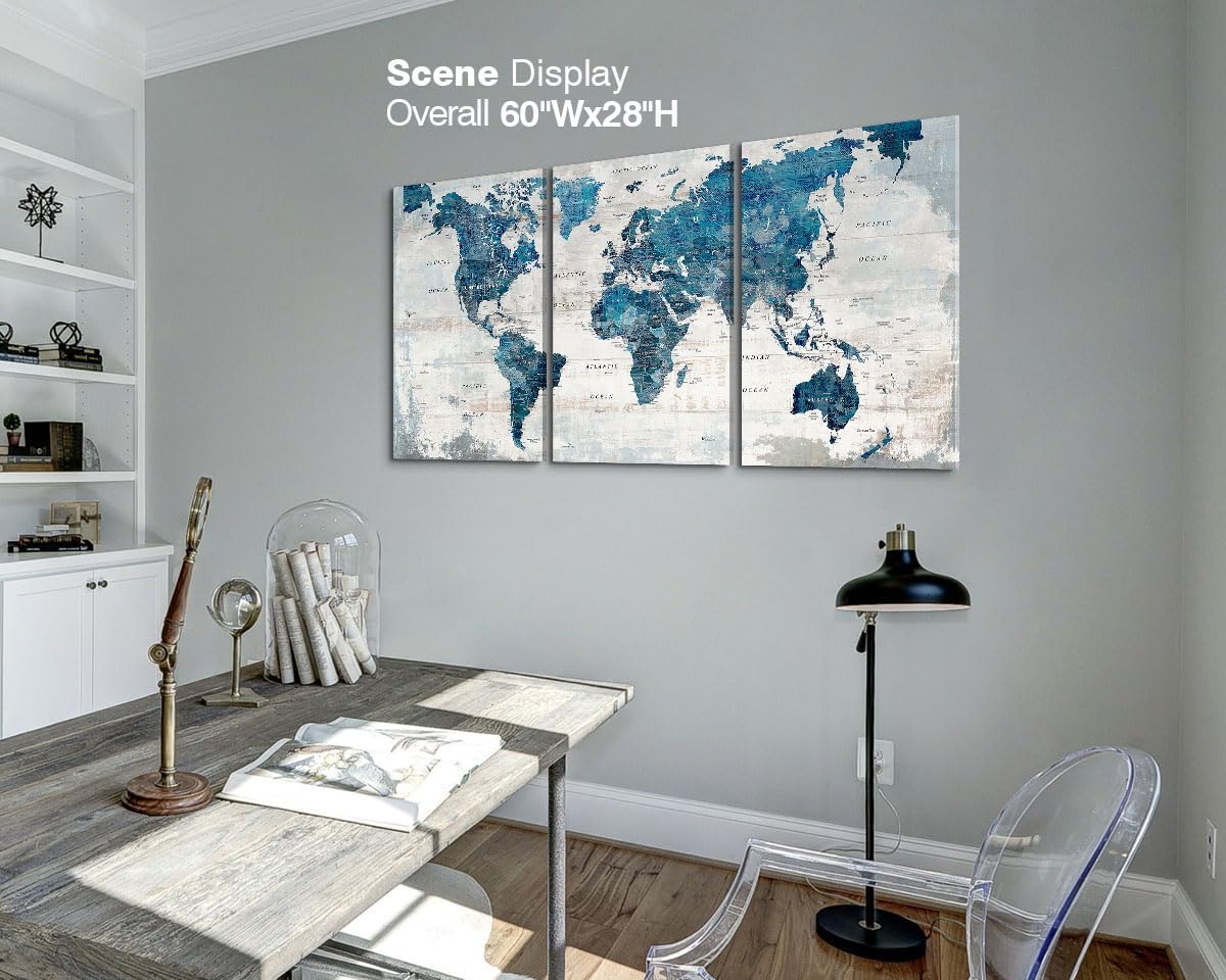 Wall Art for Living Room Bedroom Wall Decor Blue Office Pictures for Wall Decoration Farmhouse Artwork for Walls Boys