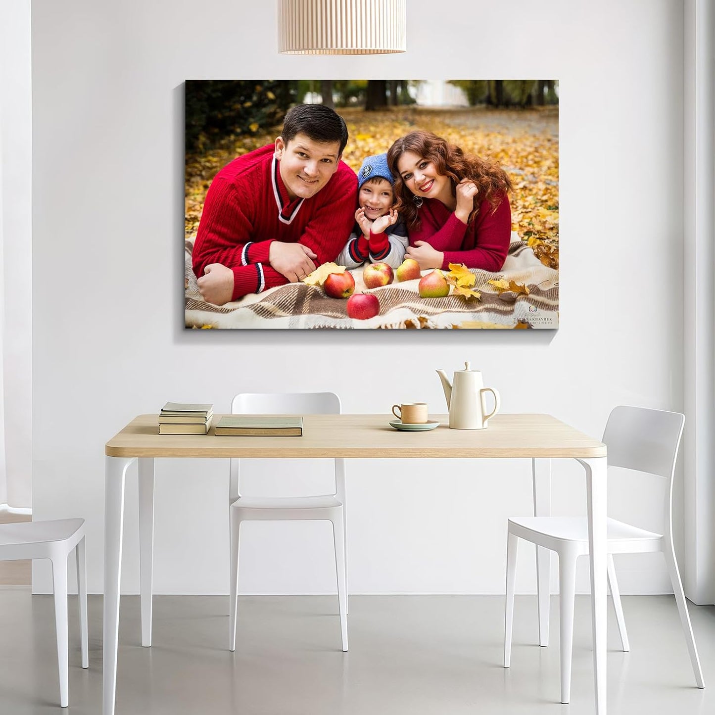 Wewejia Custom Canvas Prints with Your Photos for Family, 30x20inch Personalized Canvas Picture Wall Prints Best Custom Wall Decor for Living Room Bedroom Dining Room Office Easy to hang