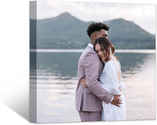 Tapuayts Personalized Custom Canvas Poster: Upload Your Image/Photo for Custom Photo-to-Poster Printing, Quality Wall Art Print (12" X 12")