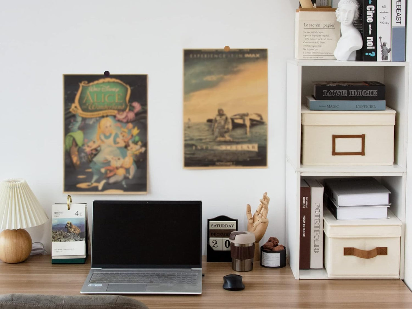 StorageWorks Storage Bins with Lids, Decorative Storage Boxes with Lid and PU Handles, Foldable Storage Baskets for Closet, Shelves, Stackable, Ivory, Medium, 3-Pack