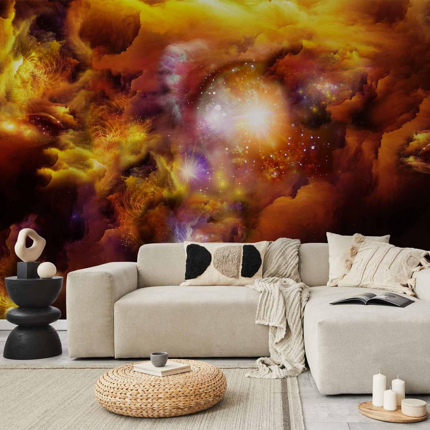 artgeist Wall Mural Cosmos Galaxy 135x101 in - Peel and Stick Self-Adhesive Wallpaper Removable Large Sticker Foil Wall Decor Print Picture Image Design n-A-0027-a-d
