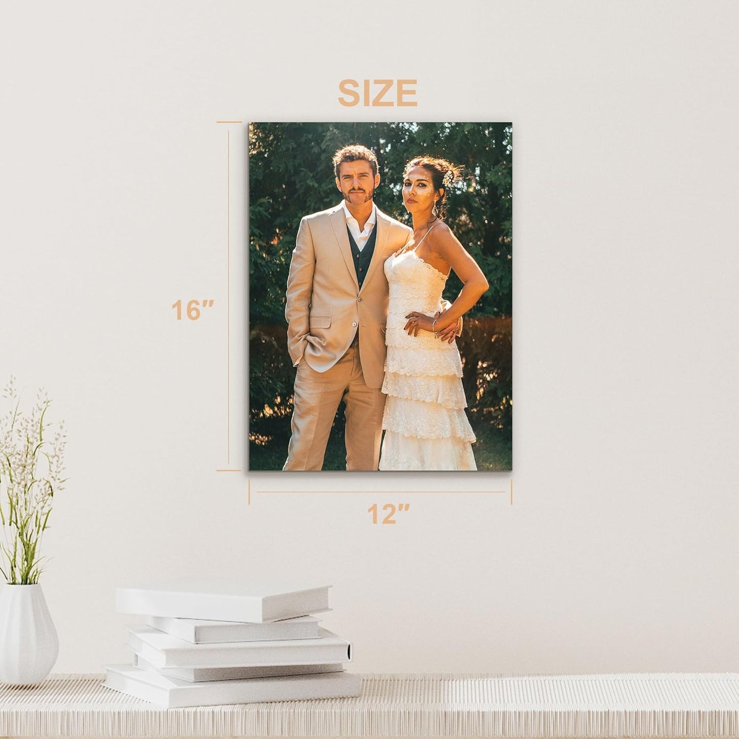 Tapuayts Personalized Custom Canvas Poster: Upload Your Image/Photo for Custom Photo-to-Poster Printing, Quality Wall Art Print (12" X 16")
