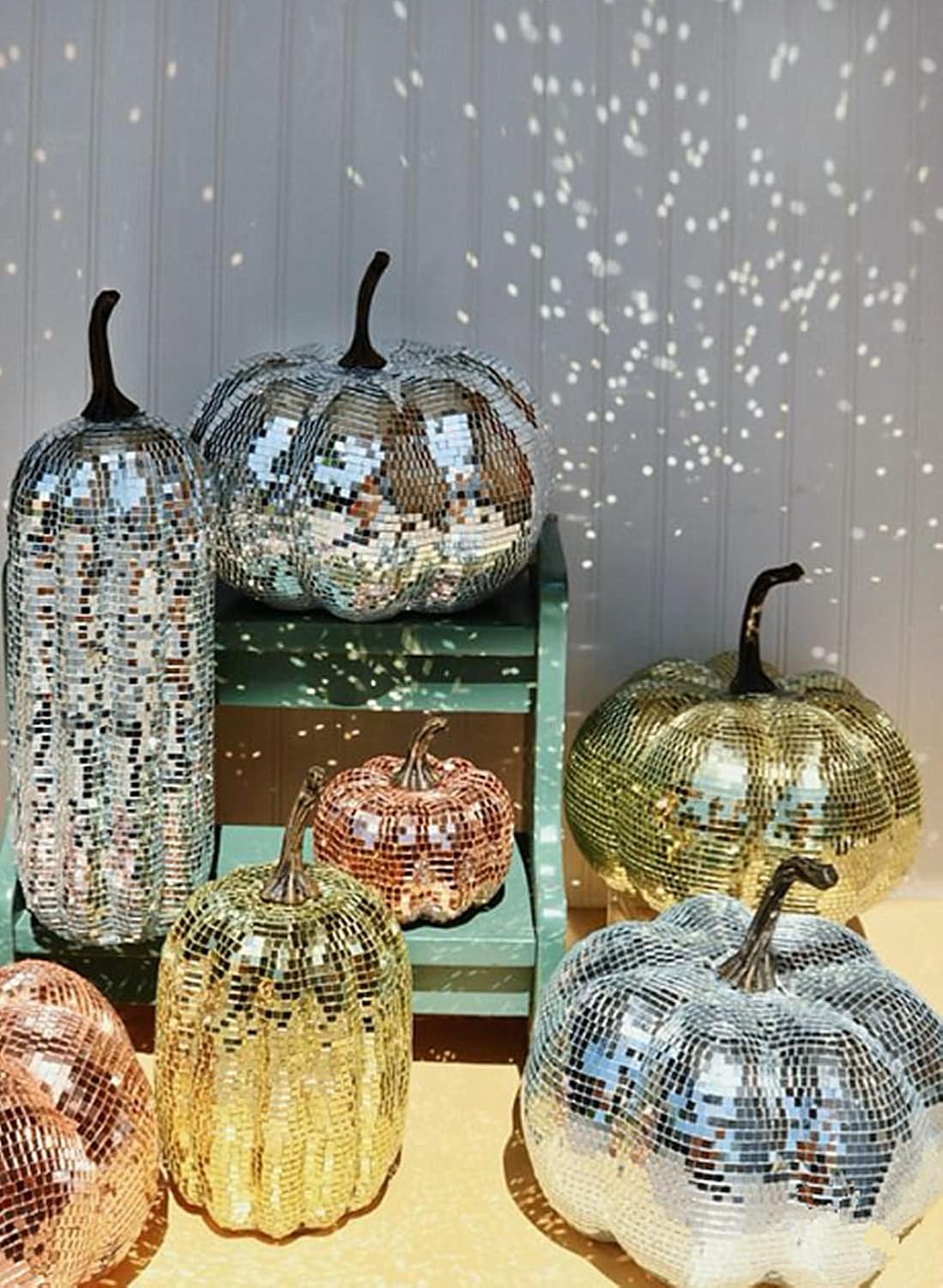 REDODECO Real Glass Silver Mirrors Mosaic Tiles Sticker for Craft Square Glass Tiles Self Adhesive,5mm by 5mm (Silver, 10700PCS)