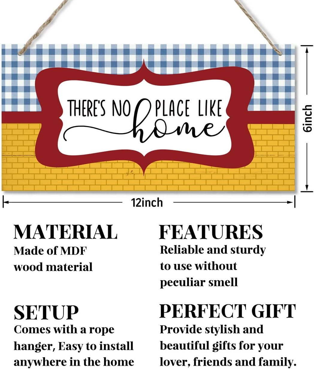 EDCTO Decorative Sign, Rustic Home Wall Art, 12 x 6 Inches, MDF Wood, Hanging Mount