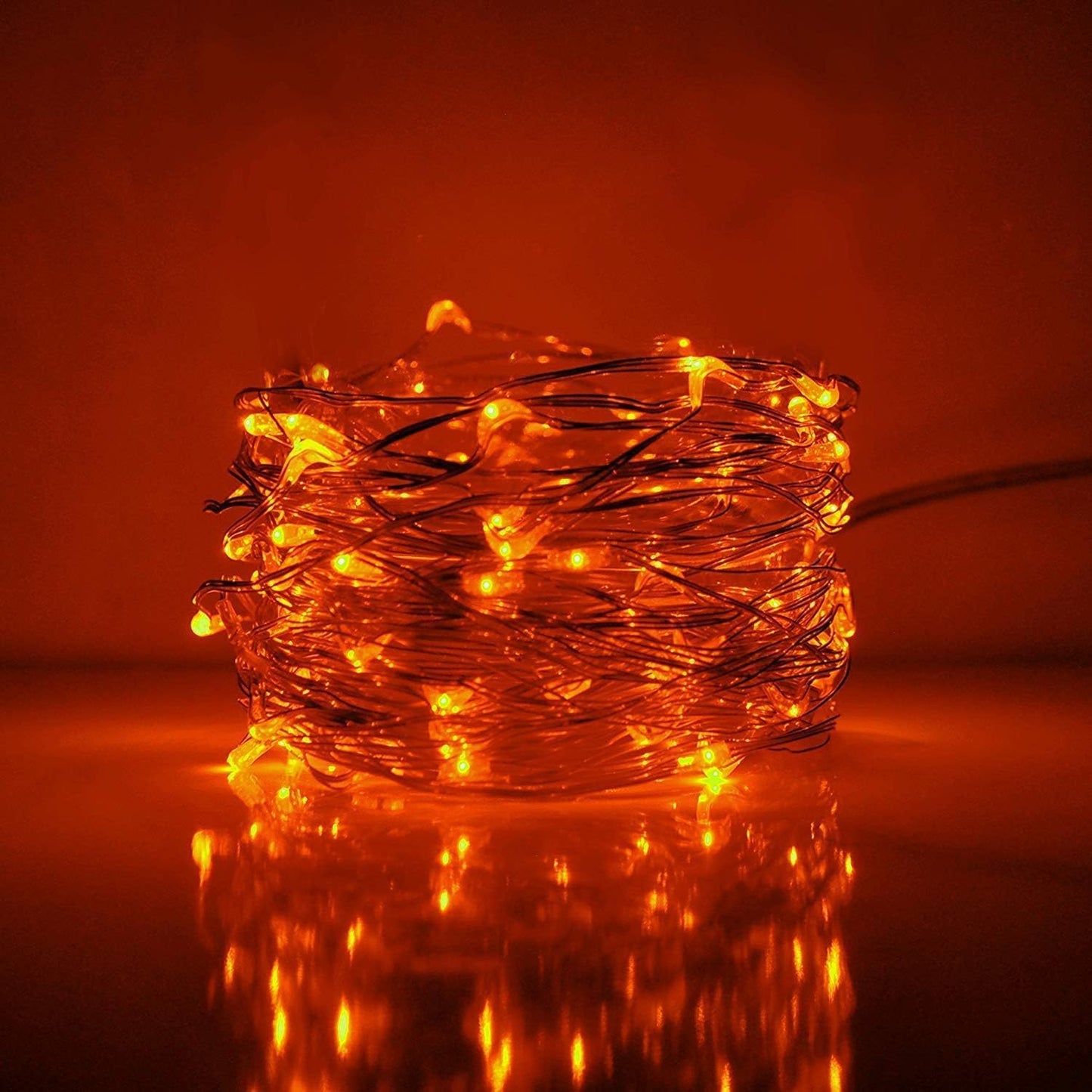 XINKAITE Waterproof LED Fairy String Lights - Starry DIY Decoration for Indoor & Outdoor Parties, Christmas, Holidays (10FT/3Meters, Orange)