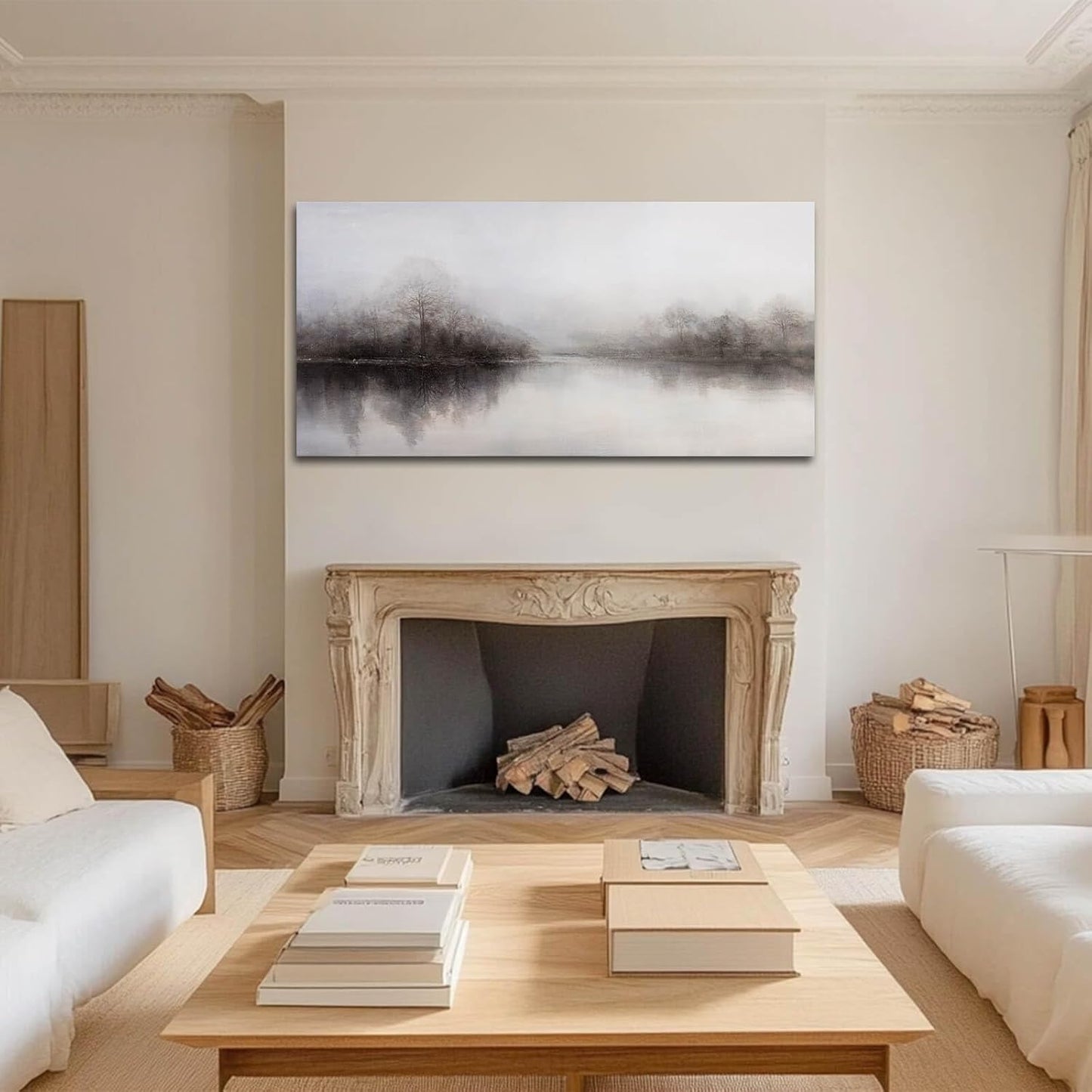 CHUDANHAO Abstract Tree Wall Art, 29x58 Inch, Framed Canvas Print, Perfect for Bedroom, Living Room, Dining Room