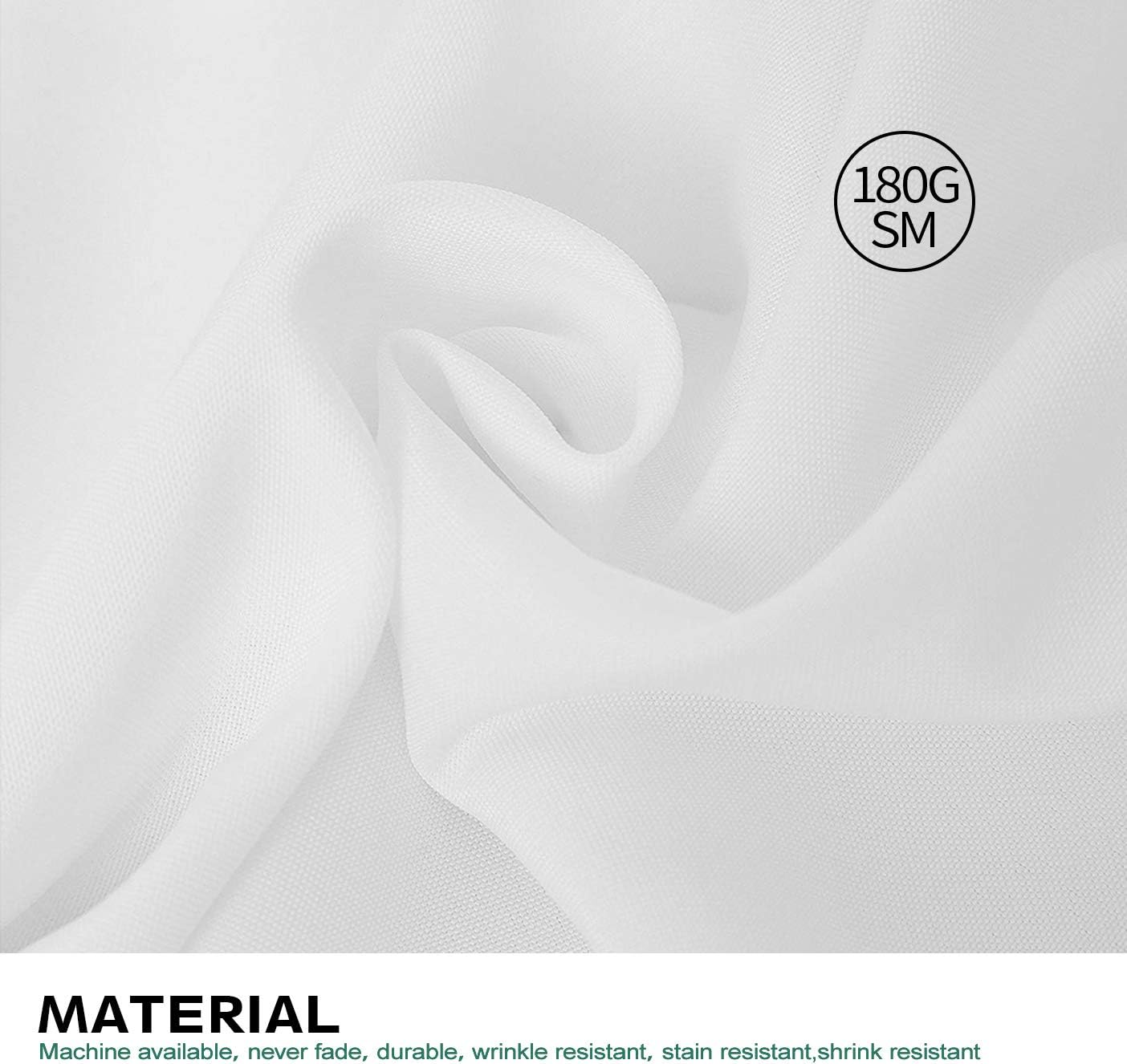 Surmente White Rectangle Tablecloth 90 x 132-inch Rectangular Polyester Table Cloth for Weddings, Banquets, or Restaurants
