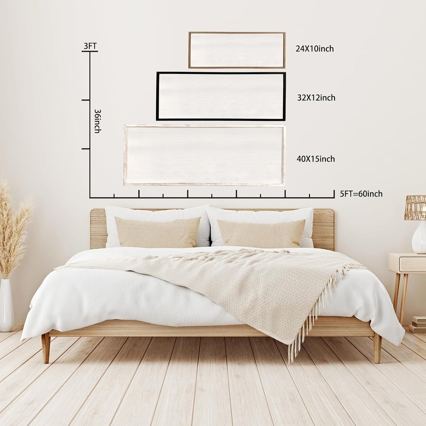 Sweet Dreams Wall Decor Above Bed 40''×15'' Master Bedroom Large Sweet Dreams Sign Farmhouse Wall Decor Guest Room Wood Rustic Framed Over Bed Wall Art Hanging Decoration (Wood White)