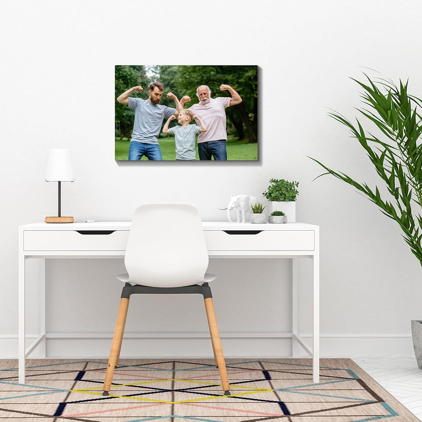 Wewejia Personalized Photo to Canvas Print - 16x12inch Canvas Prints With Your Photos on Custom Wall Art for Bedroom, Living Room, Wedding Baby Pet Family Picture Wall Art