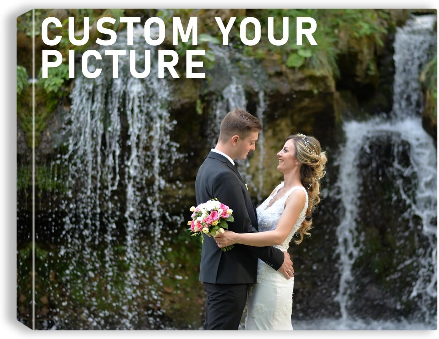 xzartdiy Custom Canvas Prints with Your Photos - Personalized Picture Print Customized Gifts for Family Home Office Wall Art Decor, Wrapped Canvas 20x16inch