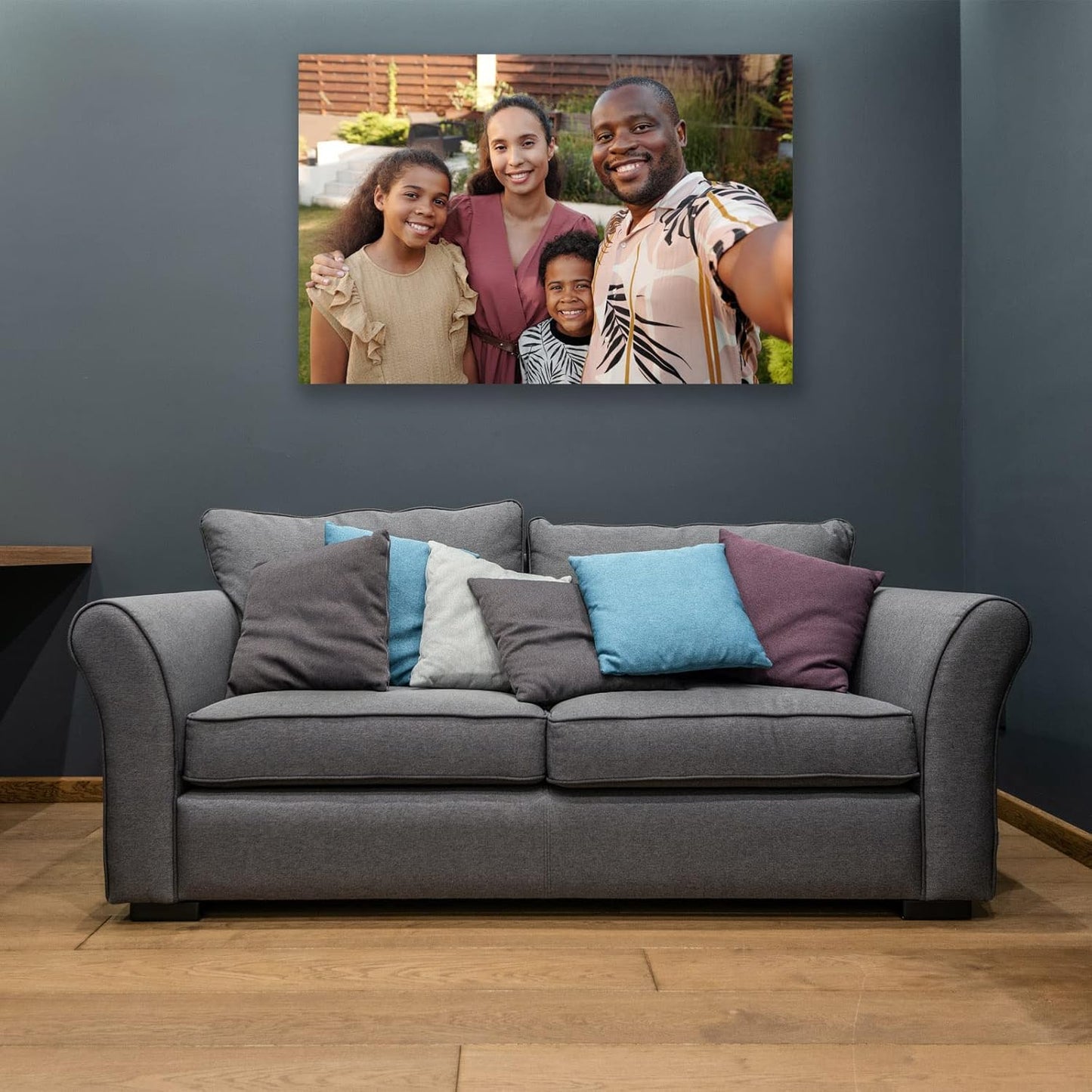 Custom Canvas Prints with Your Photos Custom Framed Wall Art Personalized Canvas Pictures for Pet/Family Gifts for Mom/Men/Women (8'' W x 8'' H)