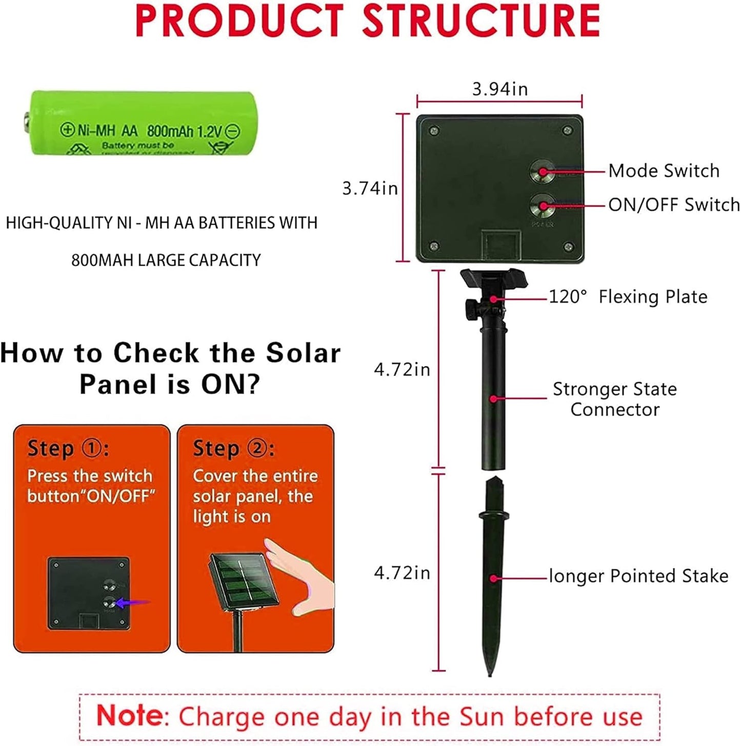 TW SHINE White Solar String Lights Outdoor, Total 160 FT 480 LED Solar Powered Waterproof Fairy Lights 8 Modes Copper Wire Lights for Christmas Party Tree Wedding Yard Decorations, 4 Pack